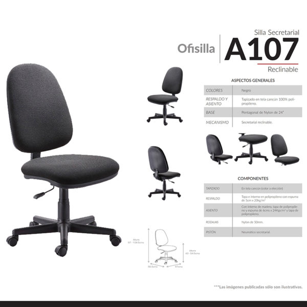 silla para oficina REX ALTO RECLINABLE